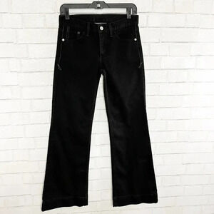 Armani Exchange Black Wide Leg Flare Medium Rise Jeans Women's Size 4 Short
